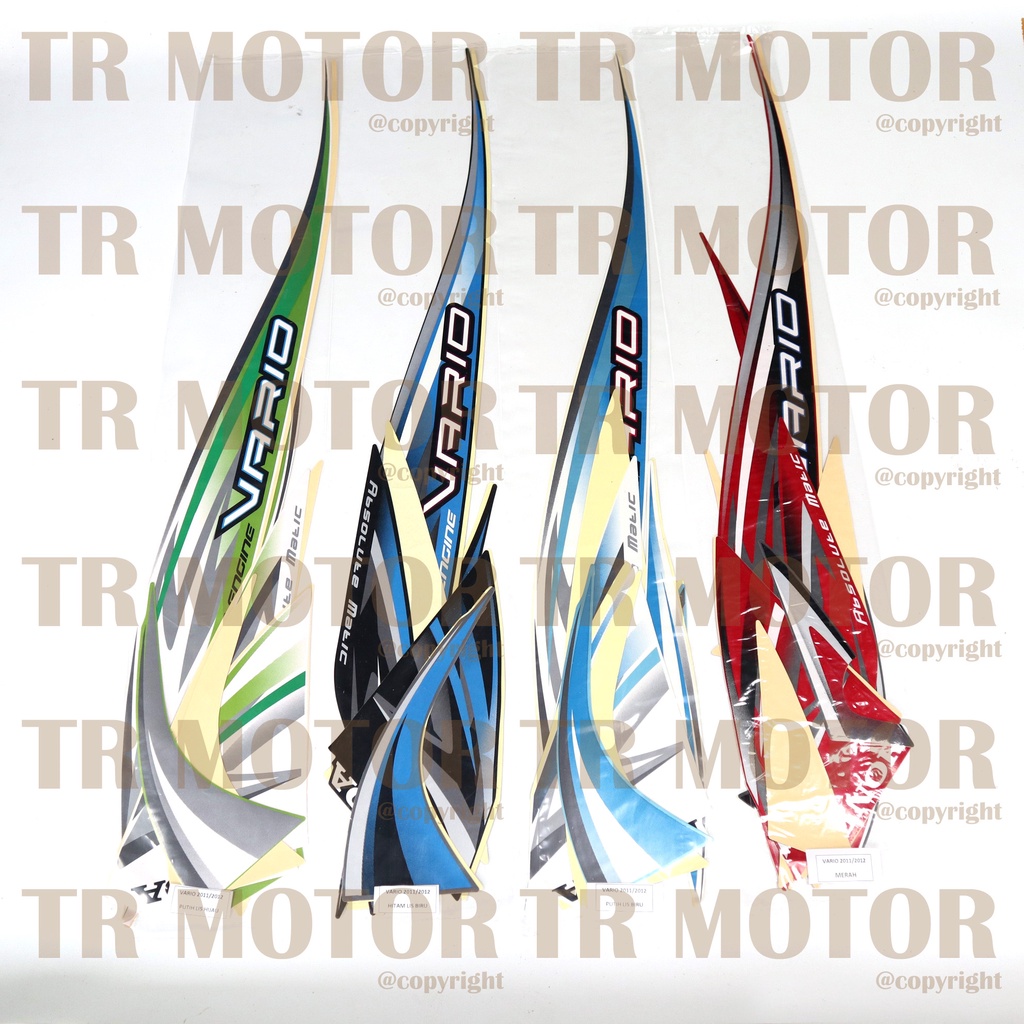 Stiker Motor Vario 110 2011 2012 Sticker Striping Full Set Motor