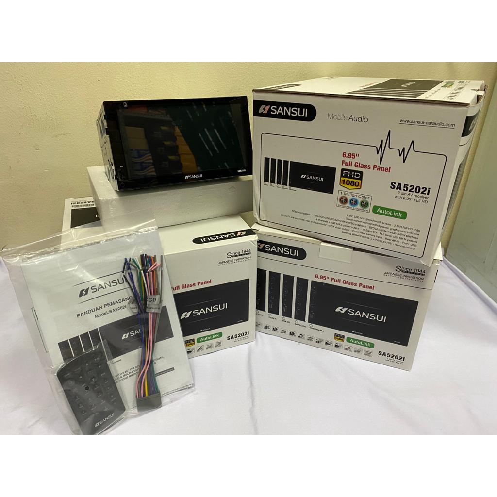 Head unit double din SANSUI SA5202i SA 5202i full glass