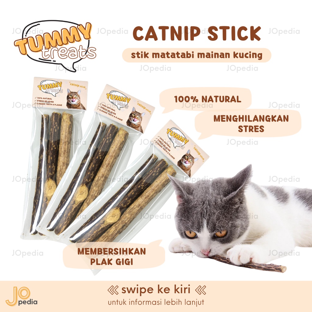 TUMMY TREATS CATNIP STICK Snack Kucing Stik Matatabi Mainan Gigit Cat Nip Toys