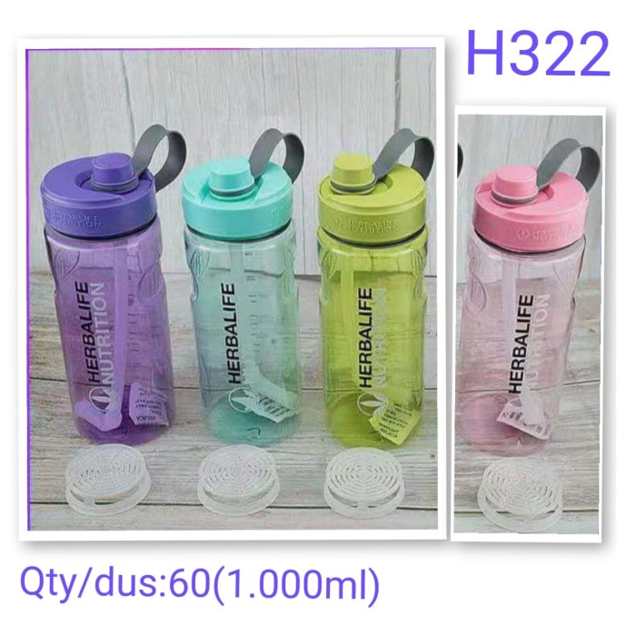 MINUM-BOTOL- BOTOL MINUM#HERBALIFE 1 LITER /1000ML - HIJAU -BOTOL-MINUM.