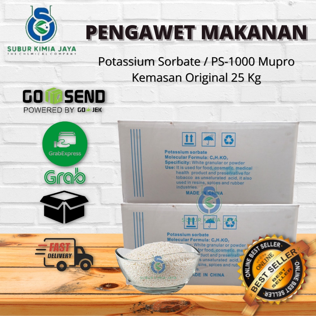

Potassium Sorbate / Kalium Sorbate MUPRO / Pengawet Makanan / Pengawet Minuman 1 DUS