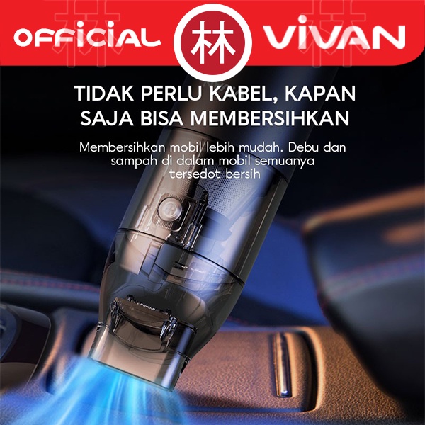 VIVAN VX01 4000mAh Car Vacuum Cleaner Penyedot Debu Mobil Portable