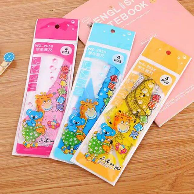 

{WS 0003} Penggaris set Karakter jerapah lucu unik