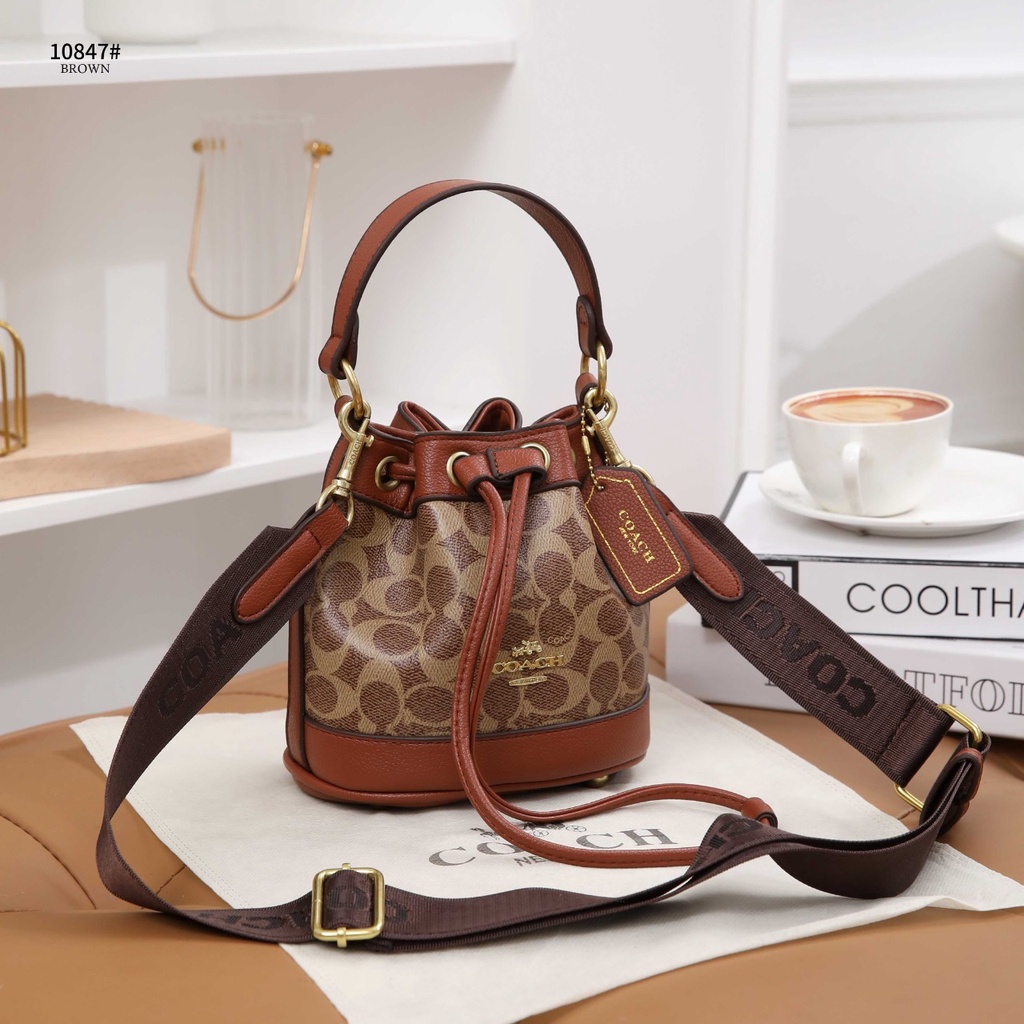 Coa Signature Bucket Shoulder Bag #10847