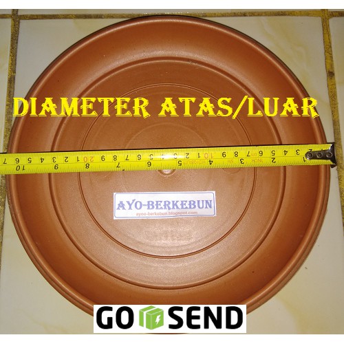 tatakan pot 30 cm warna coklat / alas pot 30 / alas pot 30 cm / piringan pot / tatakan pot tanaman