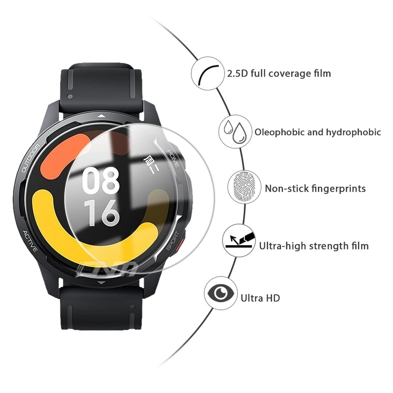 Pelindung Layar Tempered Glass HD Transparan Anti Gores Untuk Xiaomi Mi Watch S1 Active