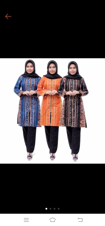 Terlaris Serut Genes Jelita Tunic Navbor Yelbor Whitbor Creambor Tunik Batik Modern Hrb030 Dolbi Dob