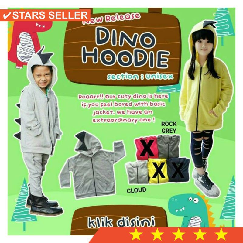 zipper jepang fila supreme semarang couple pasangan jomblo   DINO HOODIE   JAKET HOODIE ANAK MURAH