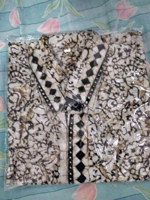 Bswart Batik Hrb026 Kenongo Kemeja Panjang Pekalongan S M L Xl Xxl Batik Pria Murah Modern Grosir