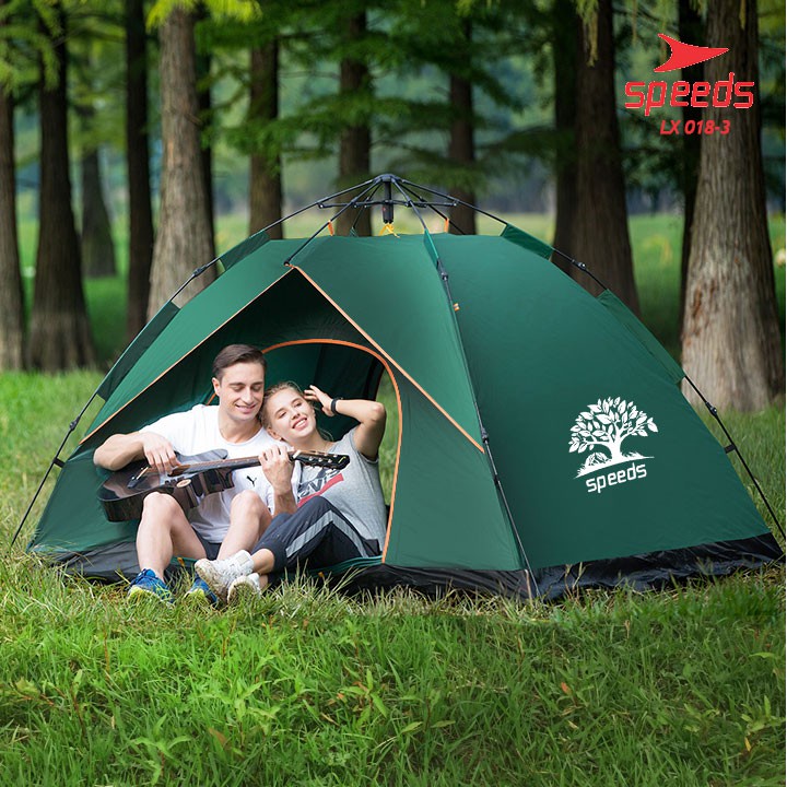 tenda camping family 2 3 orang buka otomatis 200x140 cm  portable waterproof speeds ok 018 03