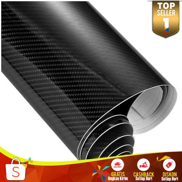 Stikers Carbon Fiber 5D Serbaguna AD 10 Stiker Mobil Anti Gores Pelindung Mobil Aman Mudah Dipasang