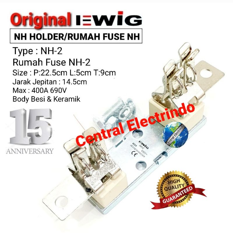 Fuse Holder Metal Rumah Fuse NH-2 Max 400A 690VAC