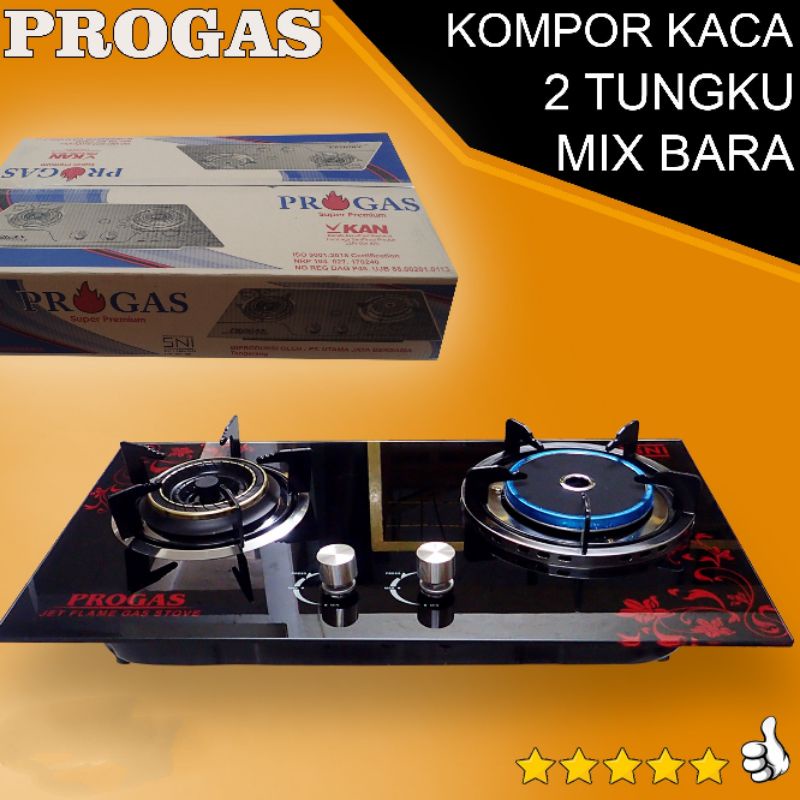 Progas , kompor , Gas , 2  &amp;  3 tungku , infrared , Mix Bara, Tanam , kaca