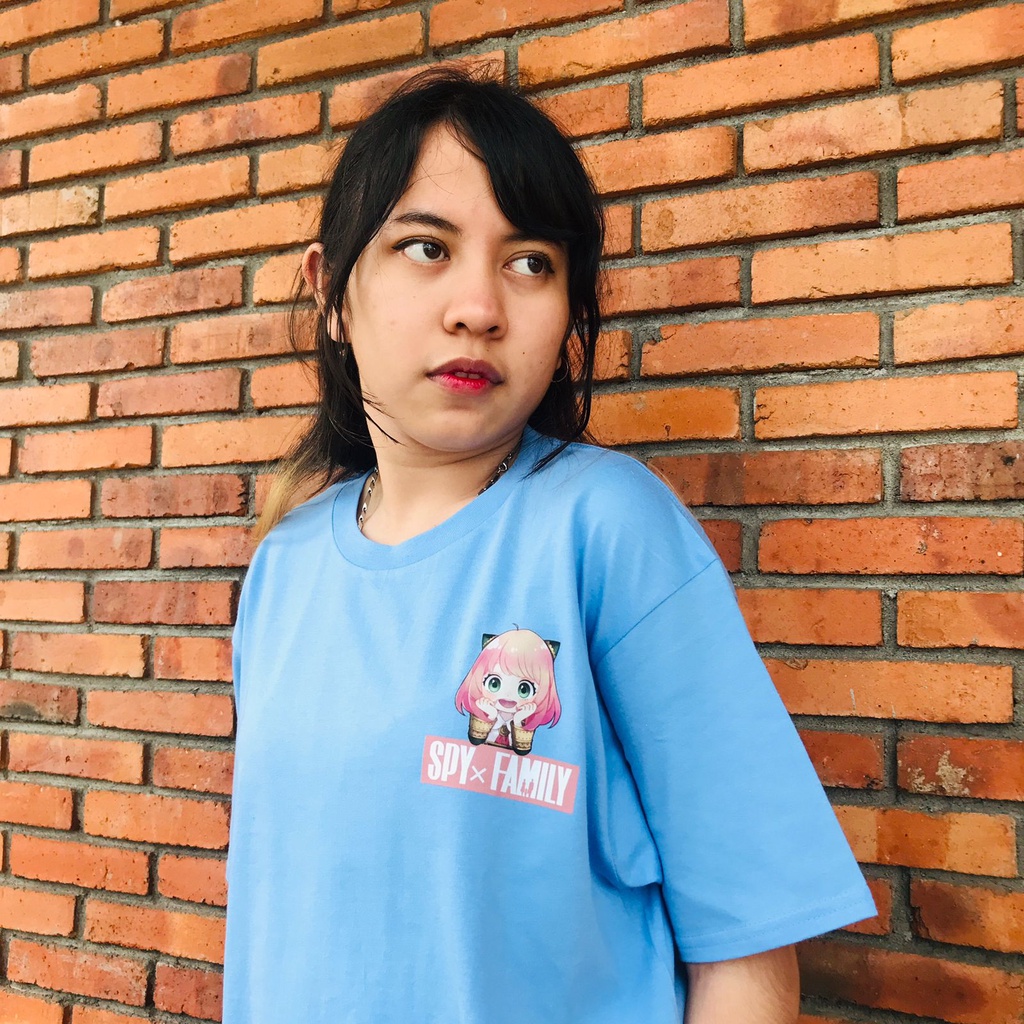 Tshirt Anya waku waku blue ANIME MANGA SPY X FAMILY UNISEX