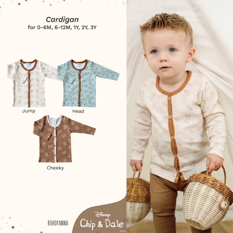 Bohopanna Cardigan Disney BOY 0-3thn / Cardigan Bayi