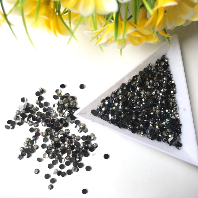 Rhinestone Black Metalik 3mm Hitam hematite Bahan Craft tasbih searovski manik manik