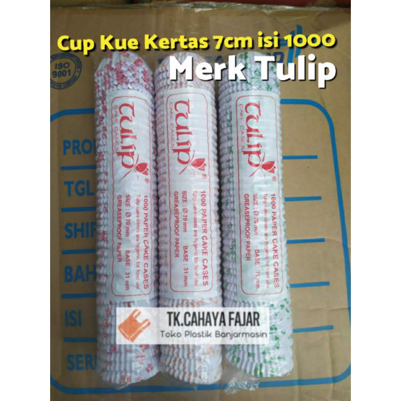 Cup Kue Kertas 7cm isi 1000 Merk Lilac (Cup Cakes 7mm Motif)