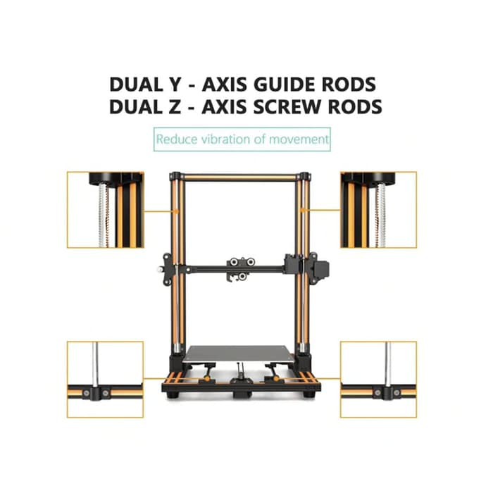 Original Anet E16 3D Printer Dual Z and Y Screw with 6 Motor