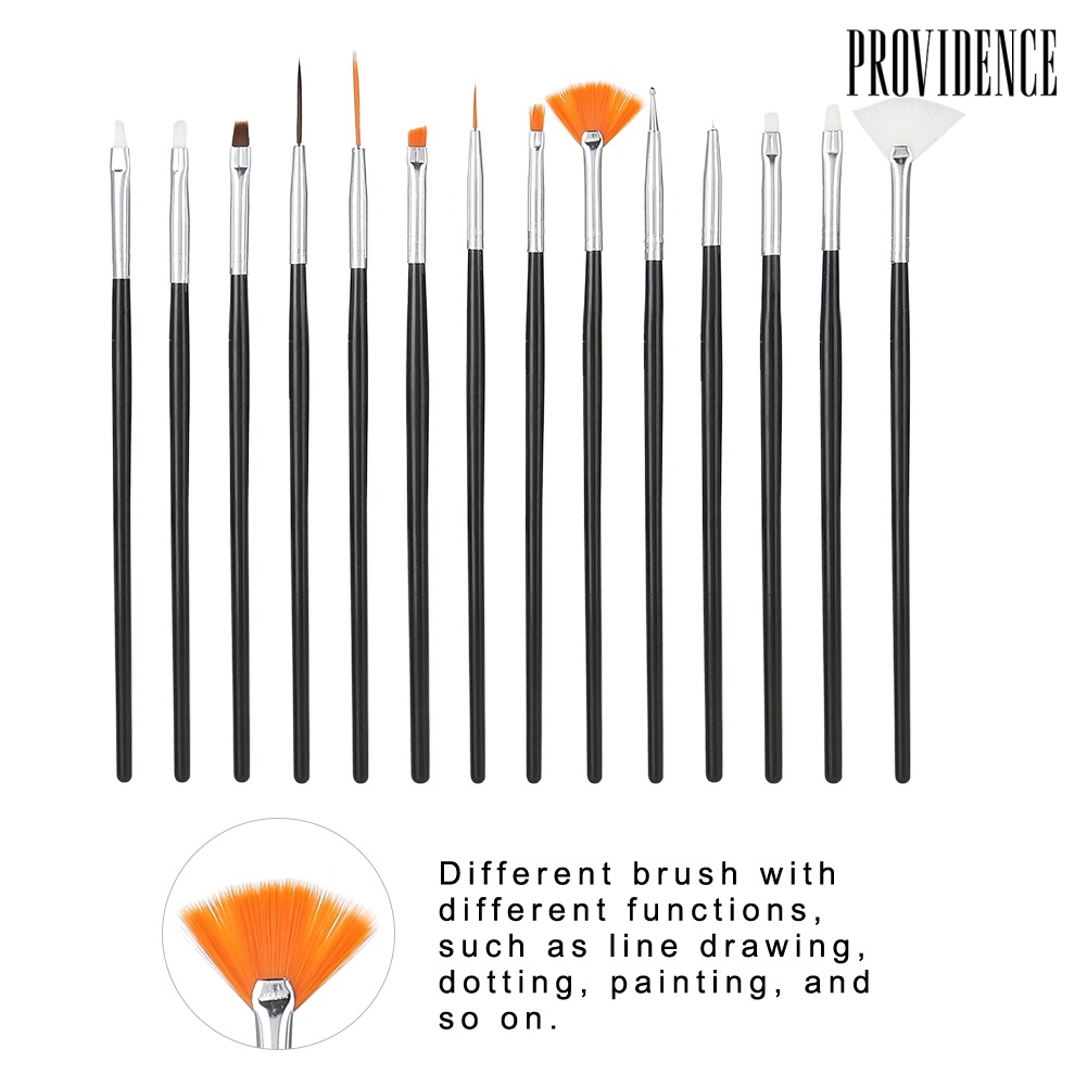 Providence 15Pcs/Set Pro Nail Art Drawing Dotting Polish Makeup Pen Brushes Manicure Tool