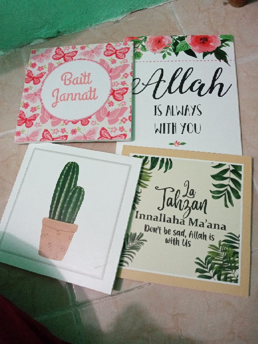 Wooden Projects Pajangan Dinding Rumah Poster Islamic Shabby Chic Quotes - Awy