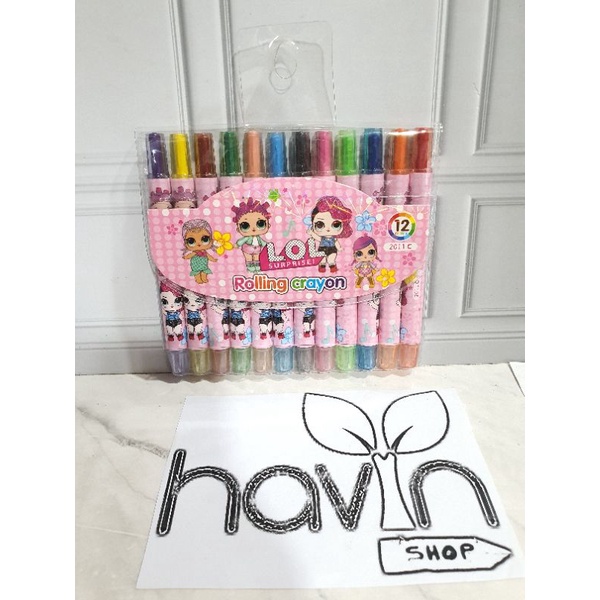 crayon putar/rolling crayon/oil pastel/Krayon putar PENDEK-LOL