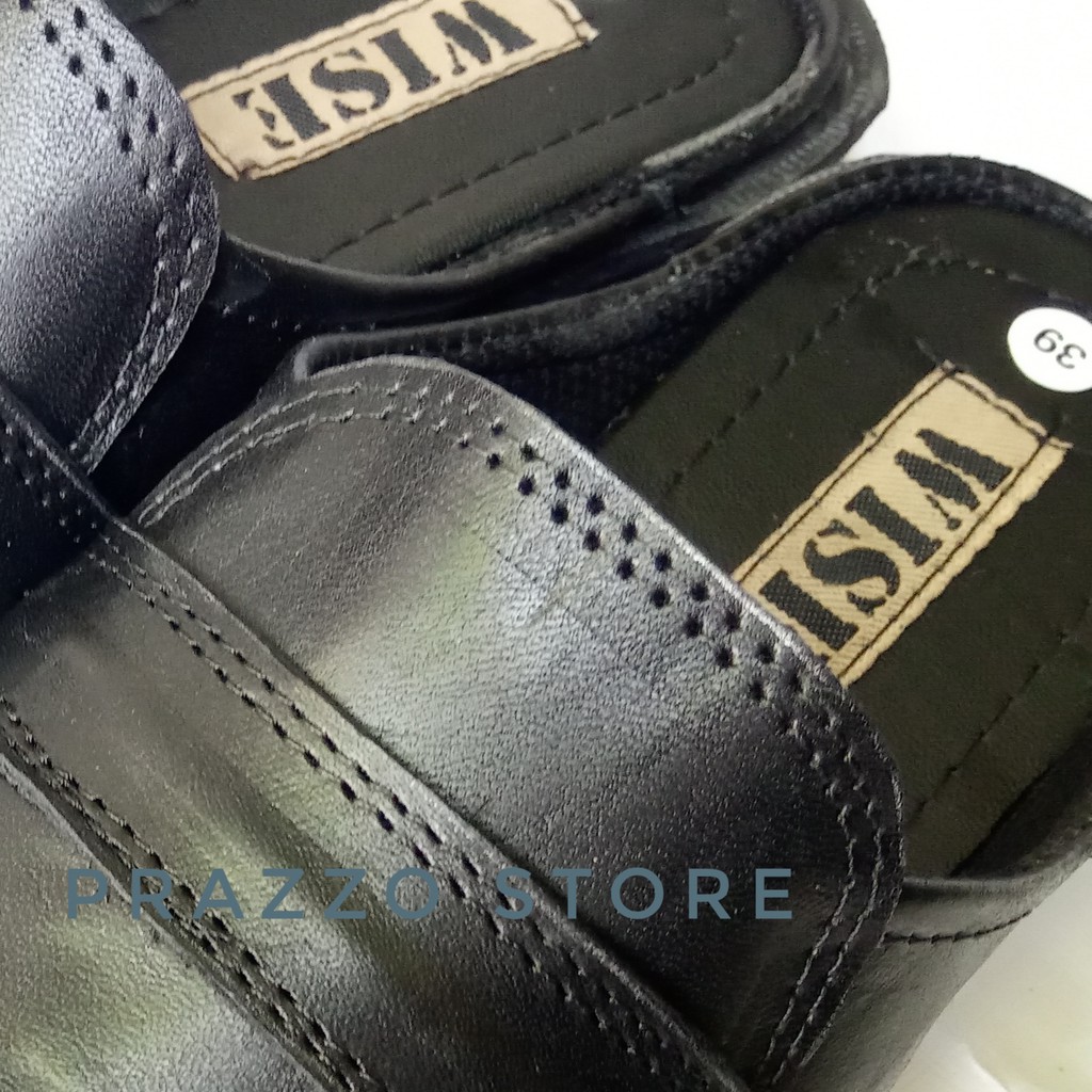Wise - Sandal Selop Bahan 100% Kulit Asli - Classic Model - A003 - Sandal Pria