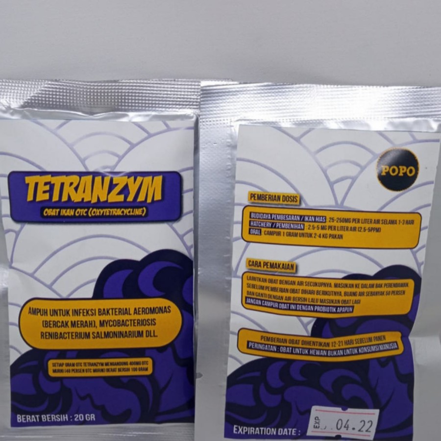 Obat Ikan Tetracycline TetRazym 20Gram