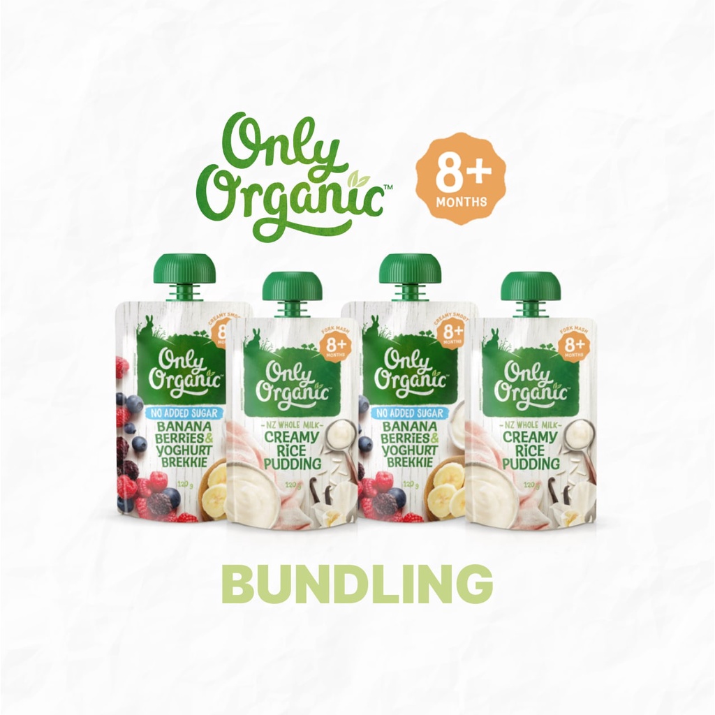 Bundling Only Organic Pouch 8m+ (4 Pcs)