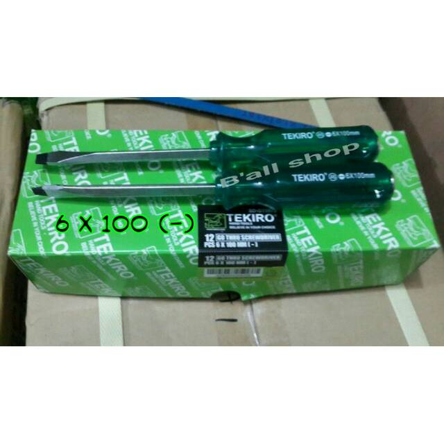 Obeng Tembus 6 x 100 (-) Tekiro (Harga Per Pcs)