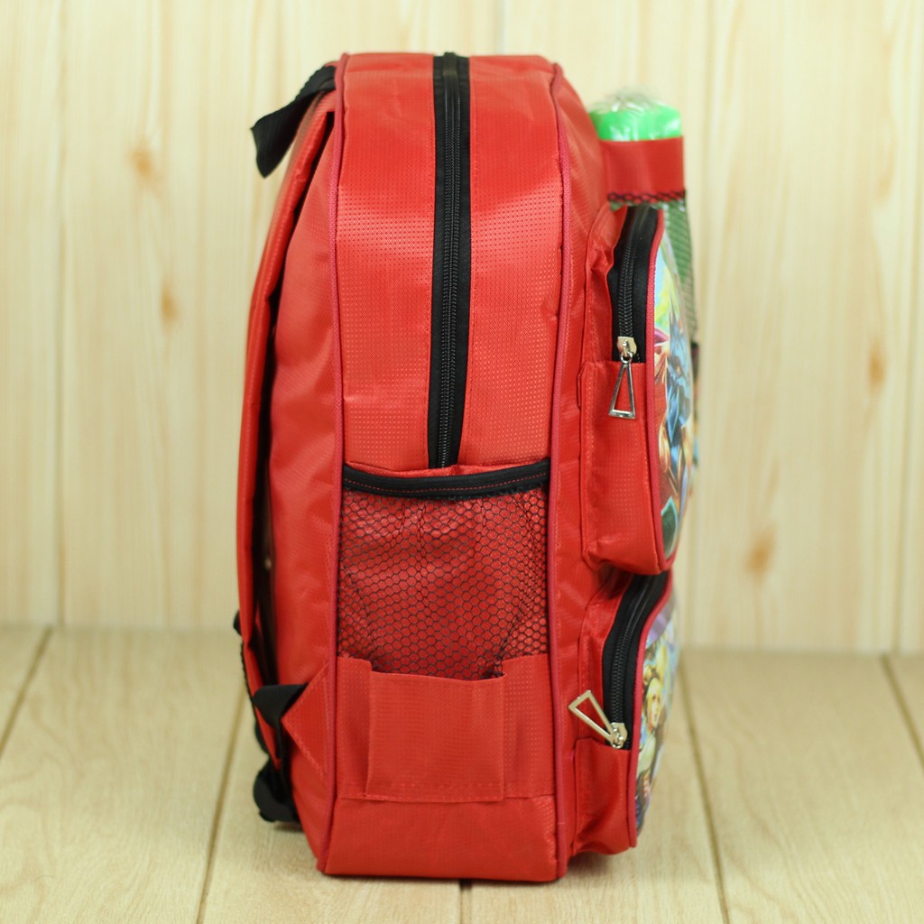 BONUS BOTOL MINUM Tas Ransel Anak Laki Laki Back Pack Sekolah Motif Mobile Legend Merah Keren Awet