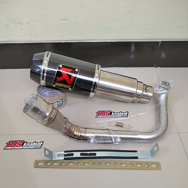 Knalpot akrapovic Nmax Aerox 155 Vario Beat street Scoopy new Xride mio soul Adv pcx Genio-Carbon-beat karbu/fi