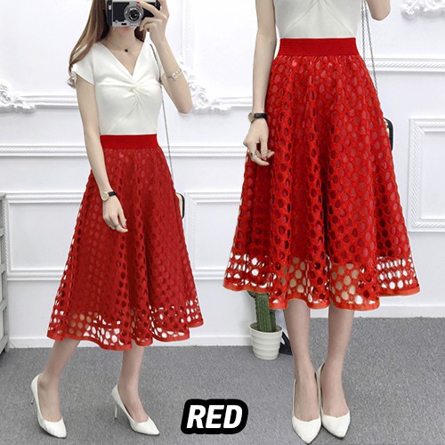 KARAKOREA R602 Yoona Flare Skirt /Rok Midi Rok Maxi Rok Panjang/Rok Korea Skirt