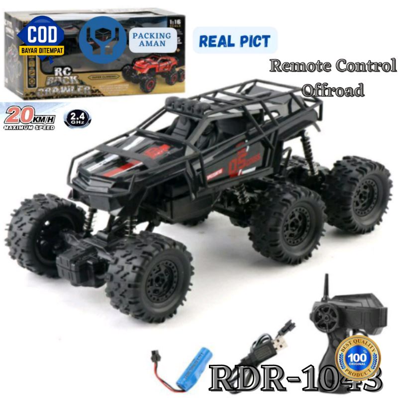 RC Mobil Remote Control Offroad 4WD 4x4 Model RDR1043 RC Rock Crawler Offroad Mainan Anak Mobil Remo