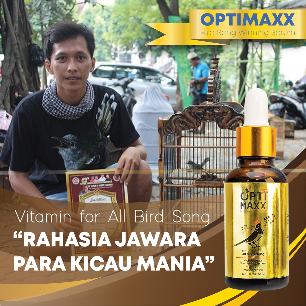 OPTIMAX SERUM DOPING VITAMIN BURUNG KICAU KHUSUS UNTUK SUARA URUNG LOMBA, BAKALAN, TROTOL..