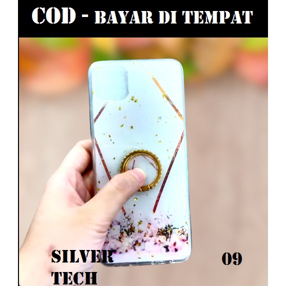 SOFTCASE EPOXY GLITTER + RING REALME C11 / XIAOMI  REDMI NOTE 9 / REDMI NOTE 9 PRO / REDMI 9A