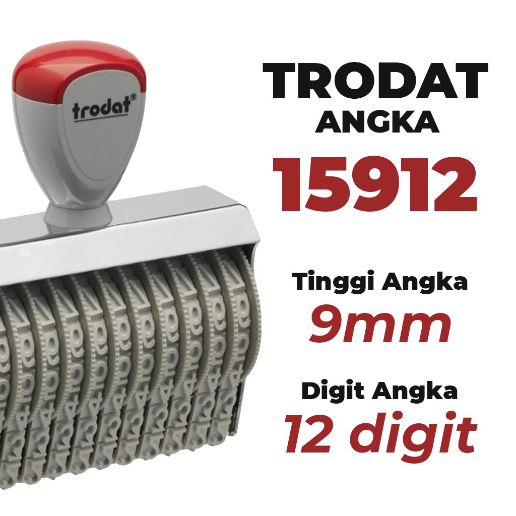 

Stempel Trodat Angka 15912 - 12 Digit 9 mm