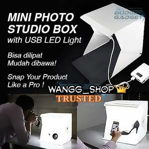 MINI STUDIO PHOTO BOX DAPAT BACKGROUND HITAM DAN PUTIH WITH LED