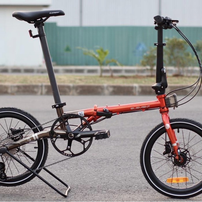 Sepeda Lipat Element Troy Chromoly New Colour Orange Black