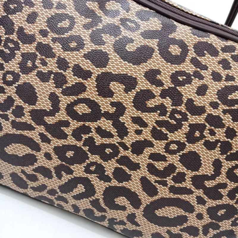 TRAVEL BAG PREMIUM TAS KOPER WANITA LEOPARD