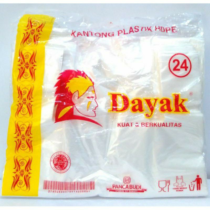Kantong plastik bening merk dayak 330 gram
