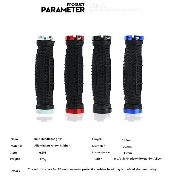 o 4 READY Grip Handle Grip Bar Grip Sepeda MTB