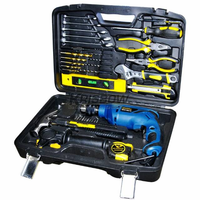 Bor krisbow / Set bor listrik 13MM 600W 37pcs krisbow