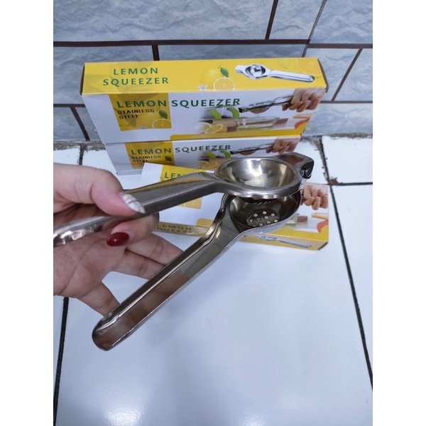 alat pemeras jeruk lemon stainless tebal / lemon squeezer stainless tanpa Box