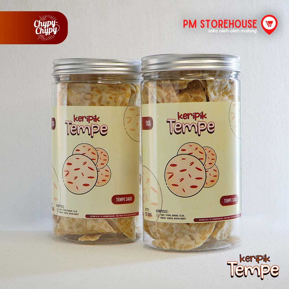 Keripik Tempe Sagu Super Renyah Chypy Asli Malang - Kemasan Toples