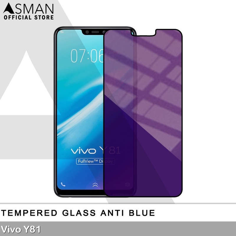 Tempered Glass Blue Light Full Lem VIVO Y81 Anti Radiasi Screen Protector