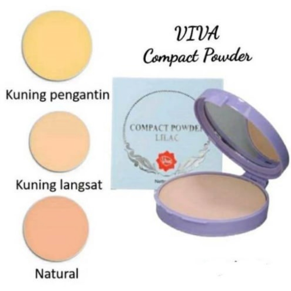 Viva Compact Powder Lilac | Bedak Padat Lilac 19gr