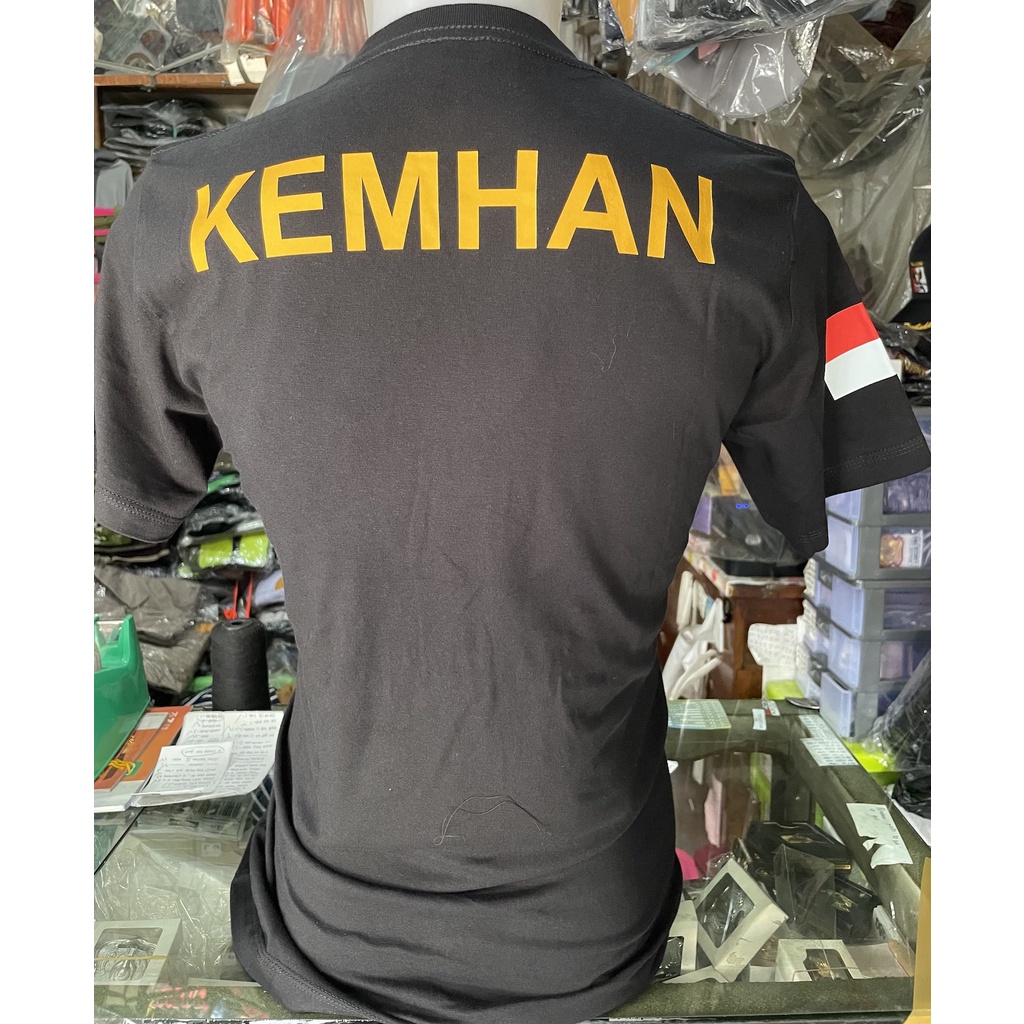 Kaos Katun Kemhan - Kaos Kementrian Pertahanan - Kaos Kemhan RI Hitam