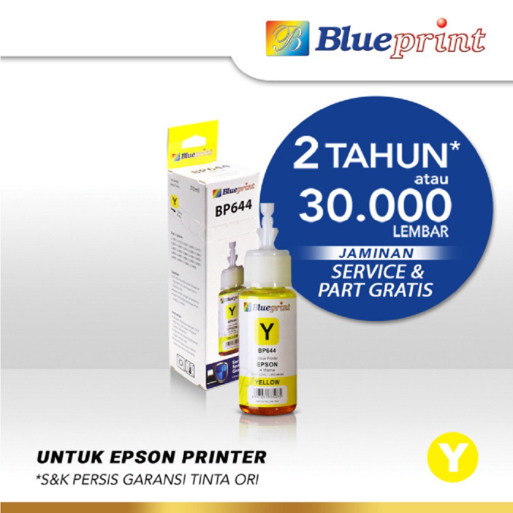 Blueprint 70ml Tinta Epson Tinta Printer Epson L110 / L210 / L350 / L800 641 642 643 644 T664