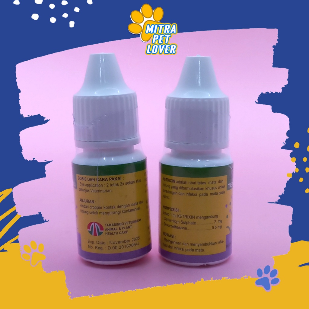 OBAT TETES MATA DAN HIDUNG KELINCI - KETRIXIN 10 ML ORIGINAL - UNTUK PERADANGAN &amp; INFEKSI &amp; MATA MERAH BERAIR &amp; INFLAMASI RABBIT - MURAH GARANSI ASLI KUALITAS - PET ANIMAL HEALTHCARE &amp; VETERINARY TAMASINDO OBAT &amp; VITAMIN HEWAN PELIHARAAN MITRAPETLOVER