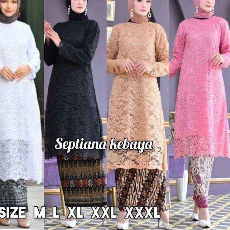 LLK.157711 ▫ KEBAYA MODERN TUNIK BROKAT / KEBAYA BROKAT KURUNG / KEBAYA KONDANGAN / KEBAYA TUNIK JUM